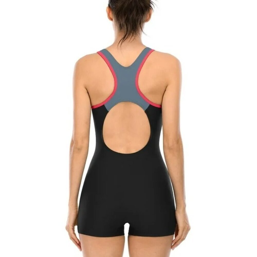 Charmo Athletic Swimsuit Boyleg Sports Swimwear Bathing Suits - Size M, NWT - Picture 2 of 8